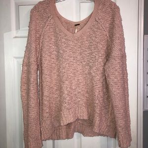 ⚡️⚡️⚡️Free People Pink V Neck Sweater